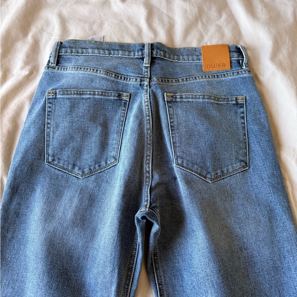 DUER Midweight Denim High Rise Straight Jean - Vintage Wash - Picture 6 of 6